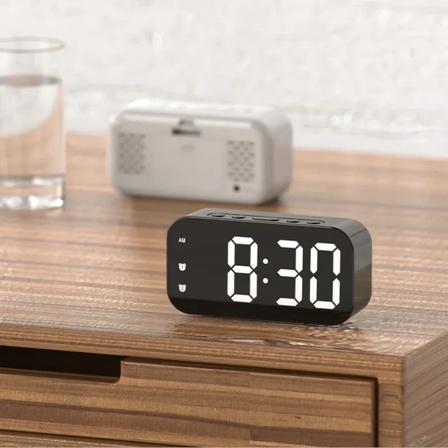 SmartClock Mirror BT — Дзеркальний годинник-колонка з Bluetooth і будильником Z7 Чорний - изображение 5