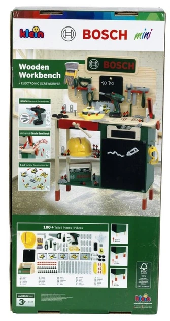 Warsztat zabawkowy Klein Bosch z narzędziami drewniany 8734 (4009847087348) - obraz 6