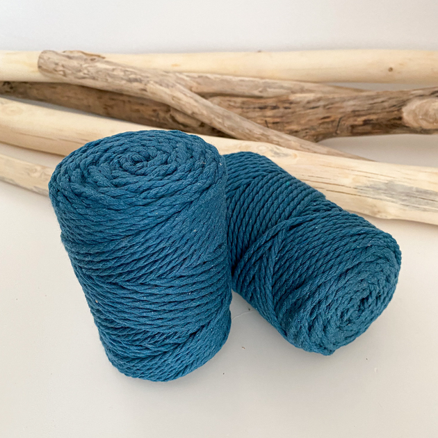 Шнур кручений YarnArt macrame rope 3мм водяна синь 250г (№789) - изображение 2