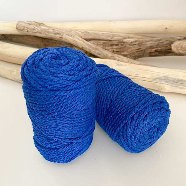 Шнур кручений YarnArt macrame rope 3мм синій 250г (№772) - Фото 1 Шнур кручений YarnArt macrame rope 3мм синій 250г (№772) - изображение 1
