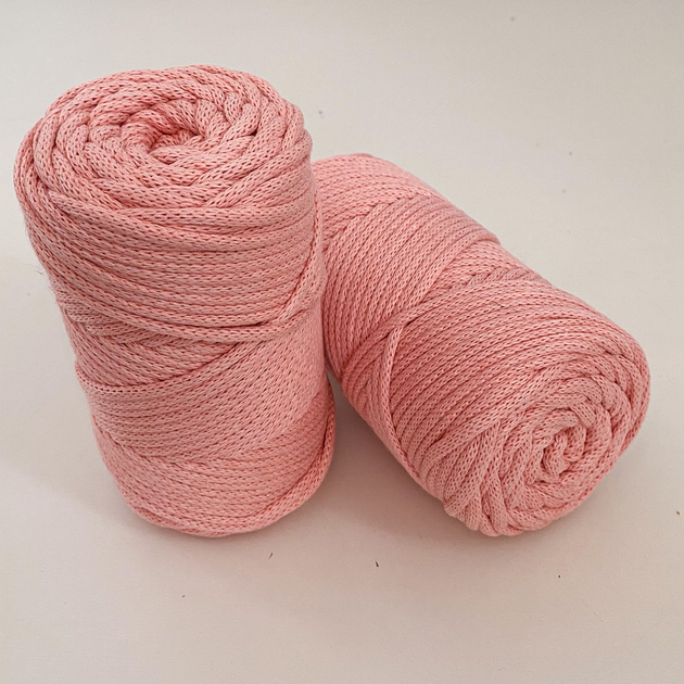 Шнур плетений YarnArt macrame cord персик 3 мм для макраме (№767) - изображение 2