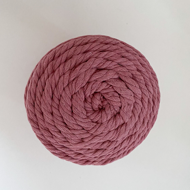 Шнур кручений для макраме YarnArt macrame rope 5мм рожева пудра 500г (№792) - изображение 5