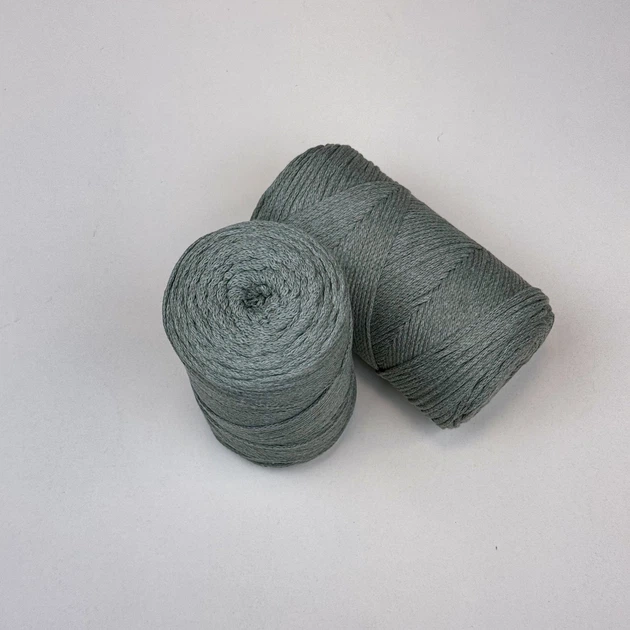 Шнур плетений YarnArt macrame cotton 2мм димчастий (№794) - изображение 2