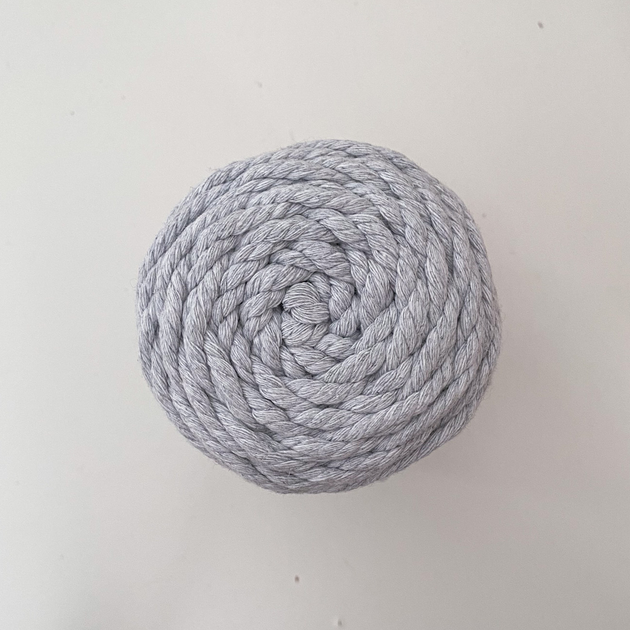 Шнур кручений YarnArt macrame rope 3мм світло-сірий 250г (№756) - Фото 5 Шнур кручений YarnArt macrame rope 3мм світло-сірий 250г (№756) - изображение 5