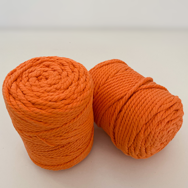 Шнур кручений для макраме YarnArt macrame rope 5мм гарбузовий 500г (№770) - Фото 2 Шнур кручений для макраме YarnArt macrame rope 5мм гарбузовий 500г (№770) - изображение 2