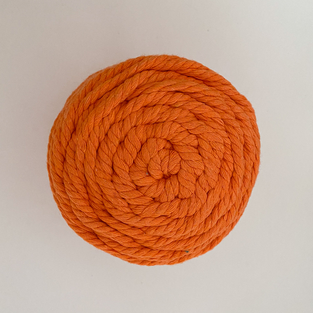 Шнур кручений для макраме YarnArt macrame rope 5мм гарбузовий 500г (№770) - Фото 4 Шнур кручений для макраме YarnArt macrame rope 5мм гарбузовий 500г (№770) - изображение 4