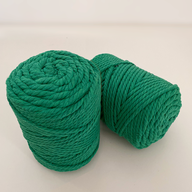 Шнур кручений для макраме YarnArt macrame rope 5мм смарагдовий 500г (№759) - Фото 2 Шнур кручений для макраме YarnArt macrame rope 5мм смарагдовий 500г (№759) - изображение 2