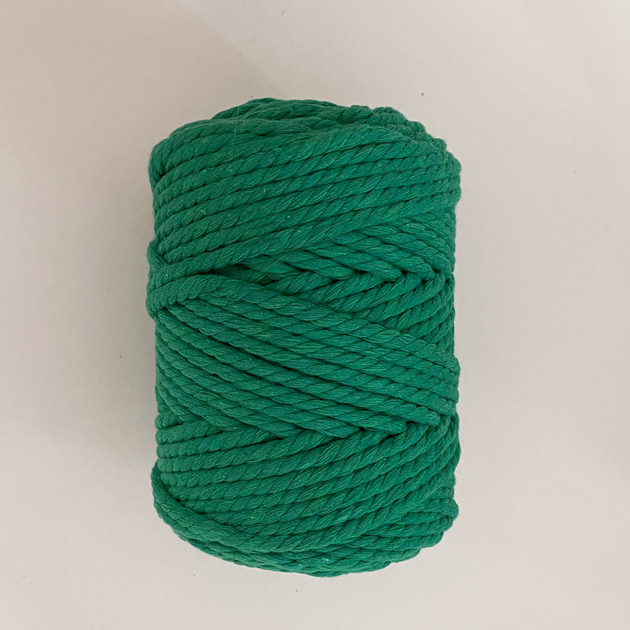 Шнур кручений для макраме YarnArt macrame rope 5мм смарагдовий 500г (№759) - Фото 5 Шнур кручений для макраме YarnArt macrame rope 5мм смарагдовий 500г (№759) - изображение 5