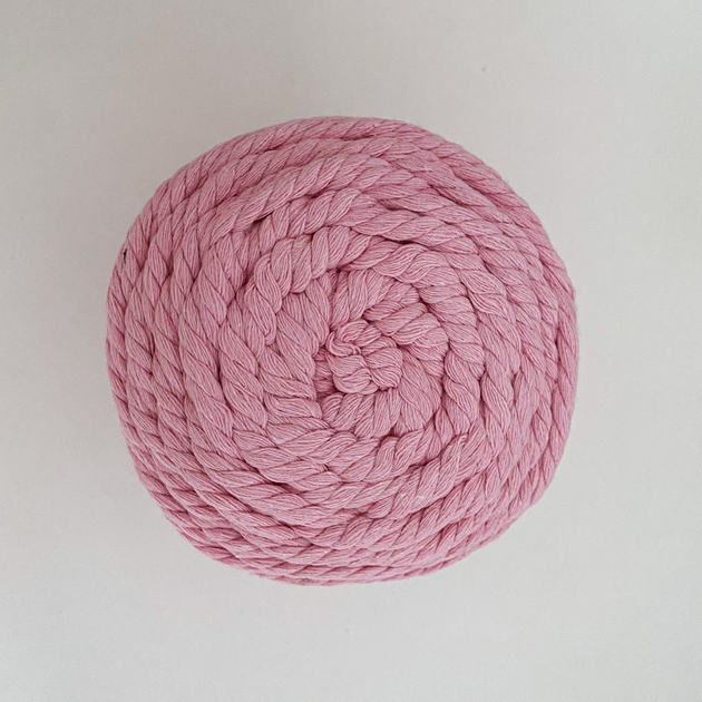 Шнур кручений для макраме YarnArt macrame rope 5мм рожевий 500г (№762) - изображение 5