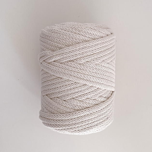 Шнур плетений YarnArt macrame cord 5 мм с сердечником для макраме натуральний (№752) - изображение 5