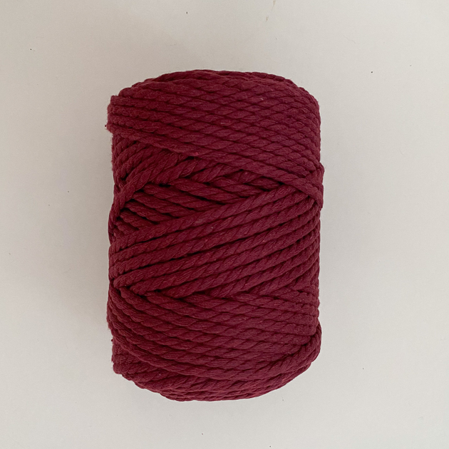 Шнур кручений для макраме YarnArt macrame rope 5мм бордо 500г (№781) - изображение 4