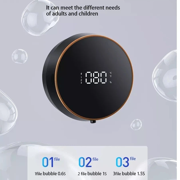 Сенсорный диспенсер настенный дозатор для мыла Zhiya Soap Dispenser MYX-W1 Black - изображение 2