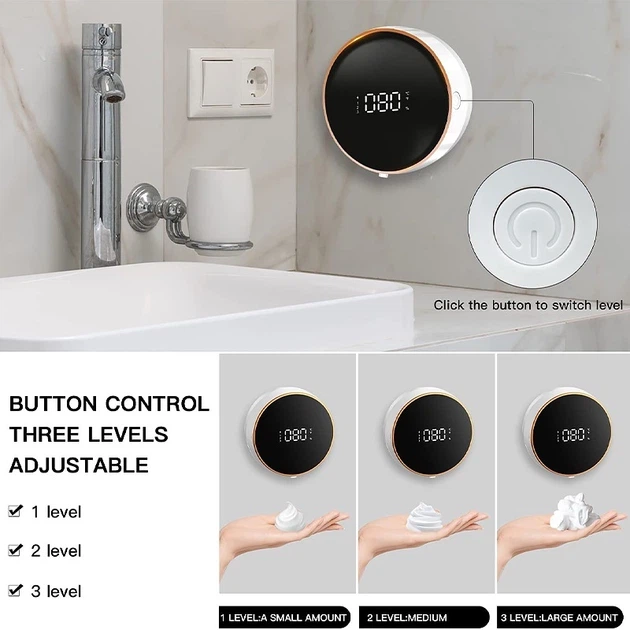 Сенсорный диспенсер настенный дозатор для мыла Zhiya Soap Dispenser MYX-W1 White - изображение 3