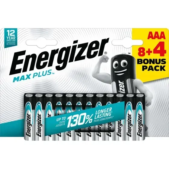 Батарейка ENERGIZER MAX PLUS LR03 AAA 12bl - Фото 1 Батарейка ENERGIZER MAX PLUS LR03 AAA 12bl - изображение 1