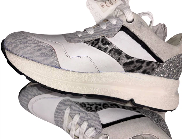 Sneakersy damskie do kostki Geox D25FLA0PZ85-C1995 39 25.4 cm Biały/Szary (8050036571618) (955555909401257) - Outlet - obraz 8