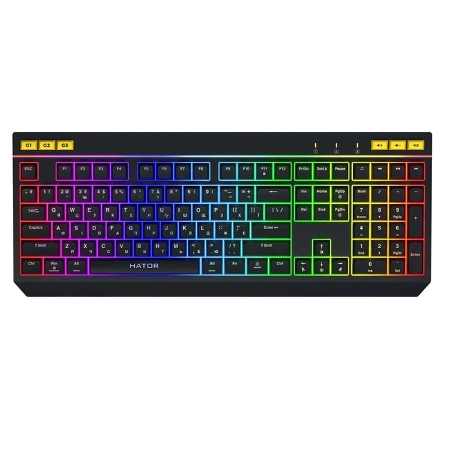 Клавіатура Hator Icefall Black (HTK402UA) - Фото 1 Клавіатура Hator Icefall Black (HTK402UA) - изображение 1