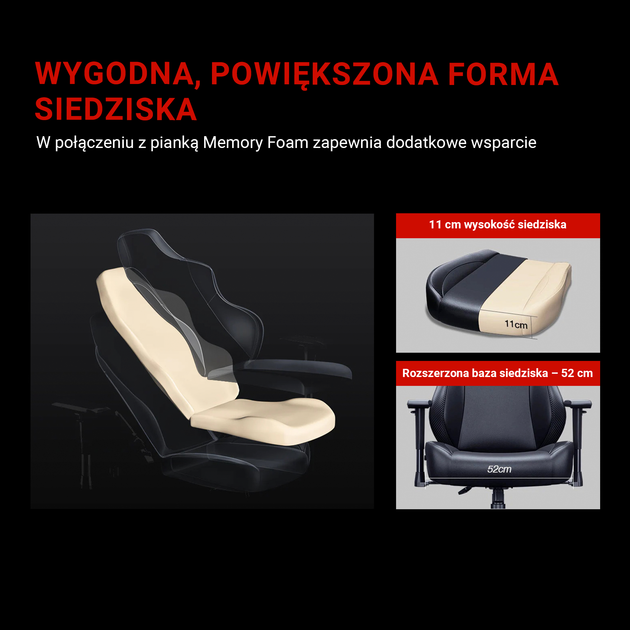 Крісло ігрове Anda Seat Luna Size L Black (AD18-44-B-PV/C) - зображення 13