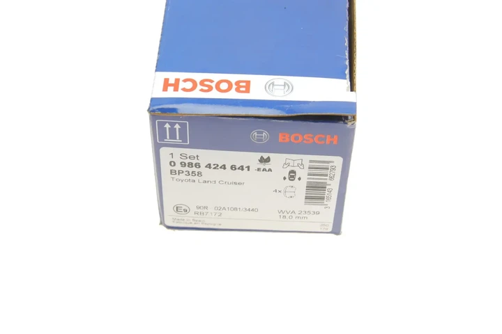 Гальмівні колодки BOSCH 0986424641 Lexus LX; Toyota Land Cruiser 446660110, 04466YZZC4, 04466YZZAA - Фото 6 Гальмівні колодки BOSCH 0986424641 Lexus LX; Toyota Land Cruiser 446660110, 04466YZZC4, 04466YZZAA - зображення 6