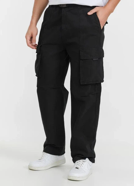 Штаны Карго Baggy с ремнем в поясе черные XL-2XL - Фото 8 Штаны Карго Baggy с ремнем в поясе черные XL-2XL - изображение 8