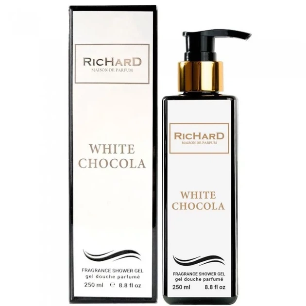 Парфумований гель для душу no brand (версія Richard White Chocola Exclusive EURO) 250 мл - Фото 1 Парфумований гель для душу no brand (версія Richard White Chocola Exclusive EURO) 250 мл - изображение 1