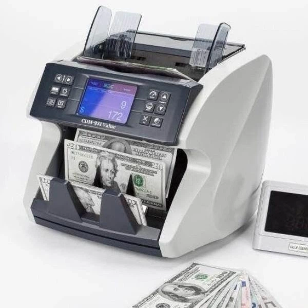 Счетная и сортировочная машина Bcash MVC 500 — Профессиональный счетчик банкнот с детекцией валют, Автоматическим определением номиналов и пересчетом смешанных пачек - изображение 2