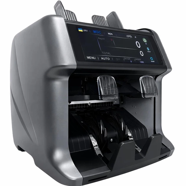 Счетчик купюр с сортировкой GEOS AL-956 PRO MAX 2025 с УФ ИК МГ детекцией Сортировщик с определением фальшивок и автоматическим определением номинала - изображение 5