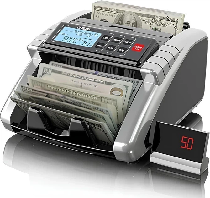 Bill Counter AL-1000 — Профессиональный счетчик банкнот с Функцией пакетного счета, Суммированием и Детекцией подлинности купюр (UV, MG, MT, IR, DD), Аппарат для пересчета и Проверки валют - Фото 4 Bill Counter AL-1000 — Профессиональный счетчик банкнот с Функцией пакетного счета, Суммированием и Детекцией подлинности купюр (UV, MG, MT, IR, DD), Аппарат для пересчета и Проверки валют - изображение 4