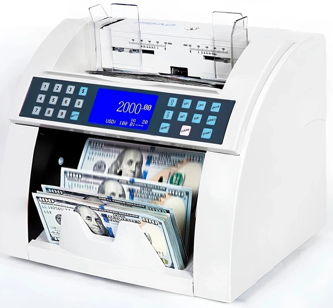 Счетная Машинка Банкнот RIBAO BK-2000 Детекция Валют с функцией фасовки Купюр на Подлинность, с автоматическим стартом подсчёта, Быстрая проверка, Защита подделок - Фото 2 Счетная Машинка Банкнот RIBAO BK-2000 Детекция Валют с функцией фасовки Купюр на Подлинность, с автоматическим стартом подсчёта, Быстрая проверка, Защита подделок - изображение 2