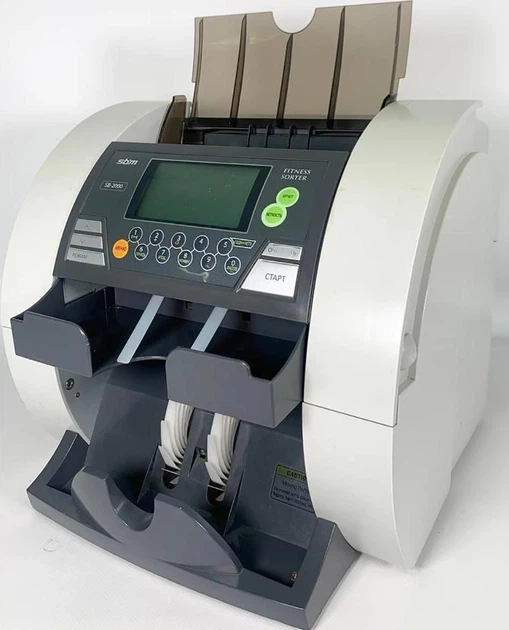 Сортировщик банкнот SBM SB 2000 USD/EUR + Fitness режим Счетная Машинка для проверки купюр, с автоматическим стартом подсчёта, Быстрая проверка - изображение 3