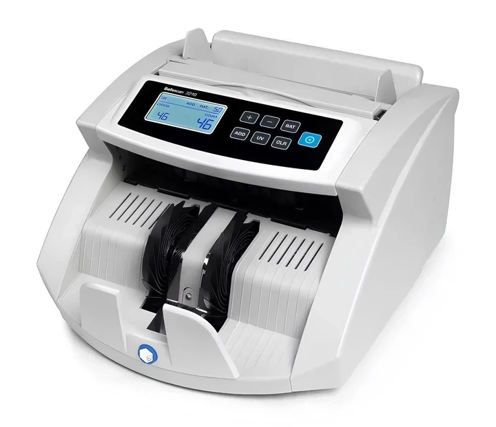 Счётная машинка Safescan 2210 Белая с детектором ультрафиолетовых чернил для проверки купюр, с функцией детекции подделок, с автоматическим стартом подсчёта - Фото 4 Счётная машинка Safescan 2210 Белая с детектором ультрафиолетовых чернил для проверки купюр, с функцией детекции подделок, с автоматическим стартом подсчёта - изображение 4