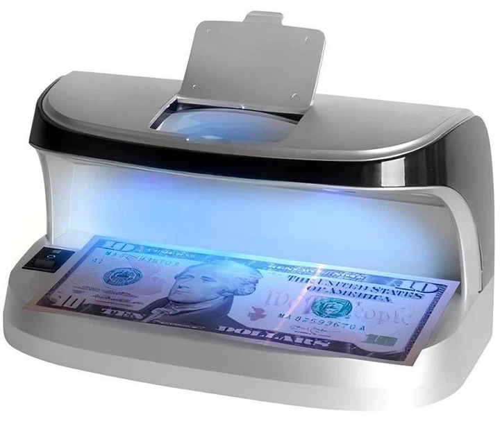 Просмотровый детектор валют Chuanwei AL 11 UV+MG Белый UV 12Вт, магнитная проверка, белый свет, Защита подделок - изображение 3