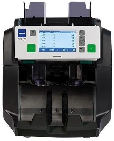 Счетчик банкнот GLORY GFS-220 CS Сортировщик купюр мультивалютный с функцией распознавания номинала и детекцией подлинности, с автоматическим стартом подсчёта - Фото 1 Счетчик банкнот GLORY GFS-220 CS Сортировщик купюр мультивалютный с функцией распознавания номинала и детекцией подлинности, с автоматическим стартом подсчёта - изображение 1