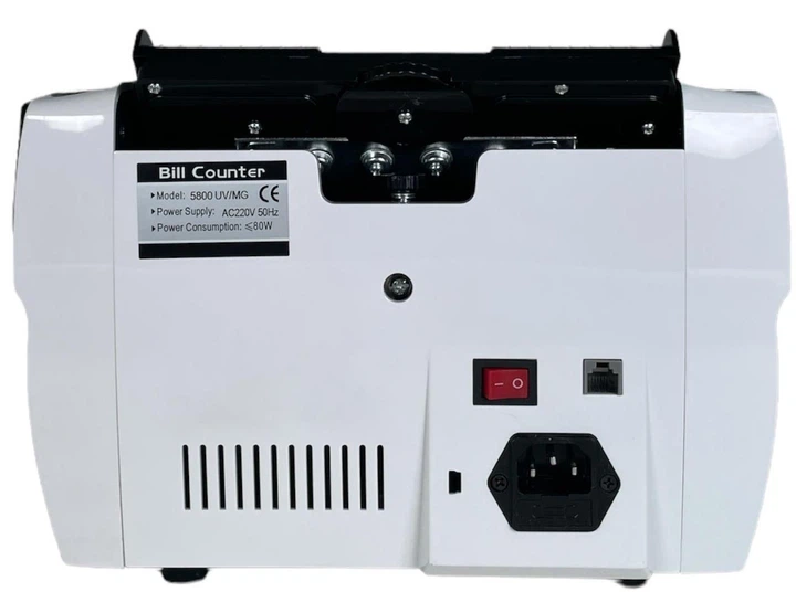 Счётчик купюр BILL COUNTER-PRO 5800 UV/MG Белый с UV и MG проверкой, профессиональный счетчик денег - изображение 5