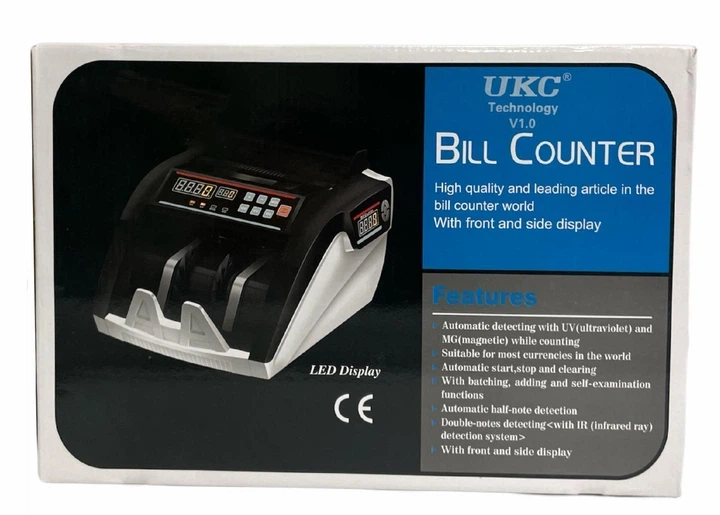 Счётчик купюр BILL COUNTER-PRO 5800 UV/MG Белый с UV и MG проверкой, профессиональный счетчик денег - изображение 7