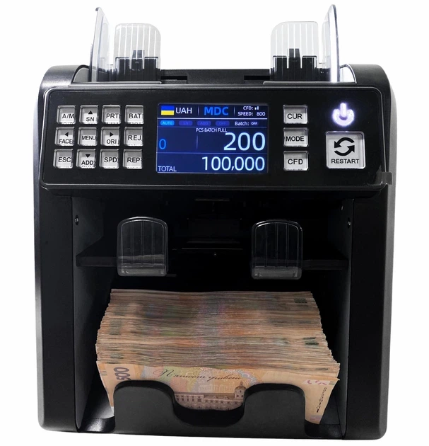 Сортировщик валют MULTI COUNTER PRO 952A MAX VERSION 2024 профессиональная счетная машинка купюр с детекцией ИК / УФ / МГ Сортировщик банкнот - изображение 4