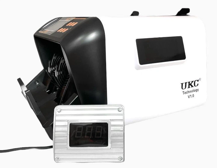 Счетная машинка MHZ UV 555 MG профессиональная с УФ и магнитным детектором подлинности банкнот С сортировкой номинала С автоматическим стартом подсчёта - изображение 3