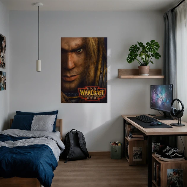 Постер Варкрафт 3: Царство хаосу, Warcraft III: Reign of Chaos, Артас Менетил, ретро RTS, A3 42×30 см (id7327) - изображение 2