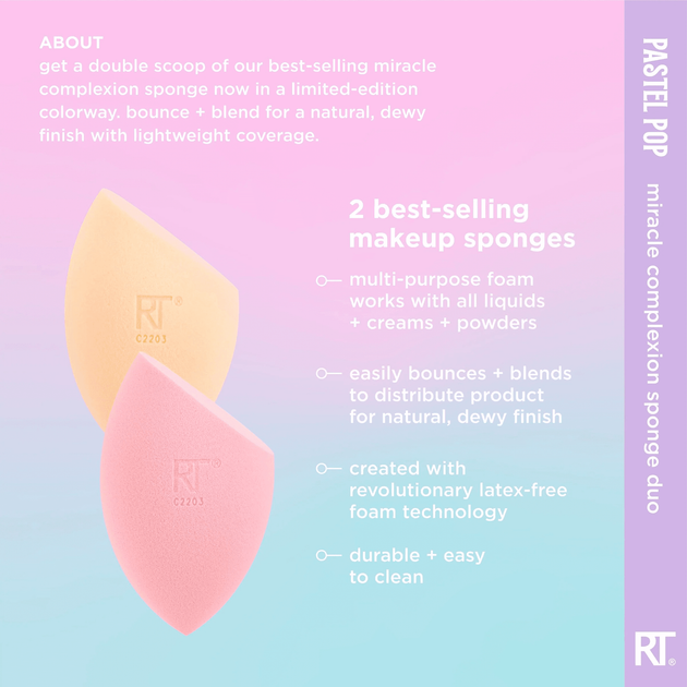 Набір спонжів для макияжу Real Techniques Pastel Pop - зображення 6