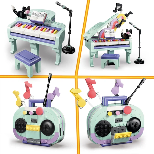 Конструктор LEGO Creator Музичний декор Фортепіано з котом 485 деталей (31392) - зображення 3