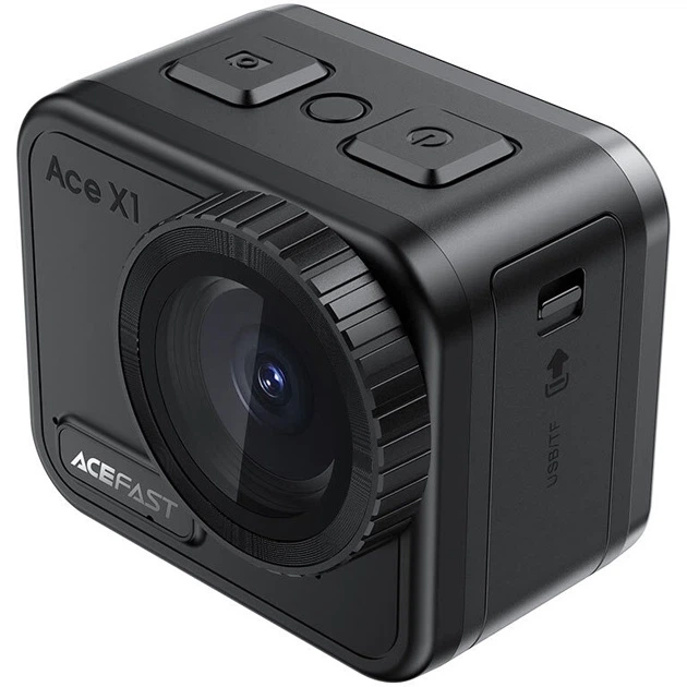 Екшн-камера ACEFAST X1 Водонепроникна IPX8 Відео до 4K Ultra HD, фото до 20 Мп, APP та Wi-Fi, 2.1'' Чорний - изображение 2