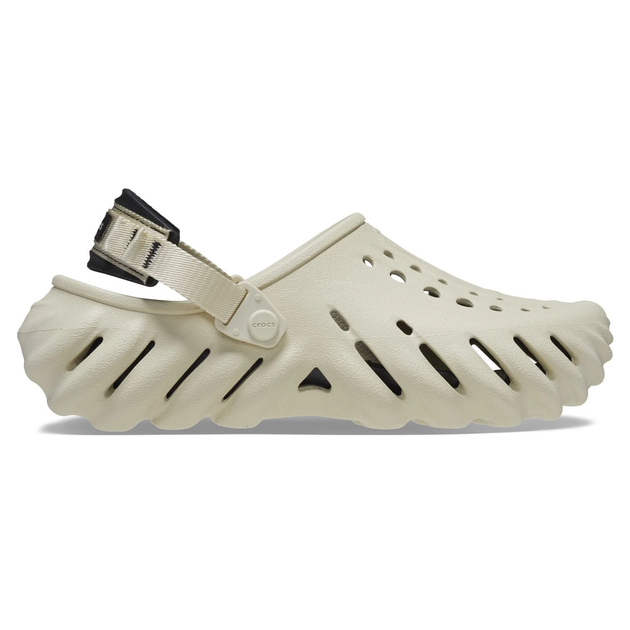 Сабо Crocs Echo Clog 45 р 29.2-29.7 см Бежеві 207937-M12/W14 Bone/Black - Фото 1 Сабо Crocs Echo Clog 45 р 29.2-29.7 см Бежеві 207937-M12/W14 Bone/Black - зображення 1