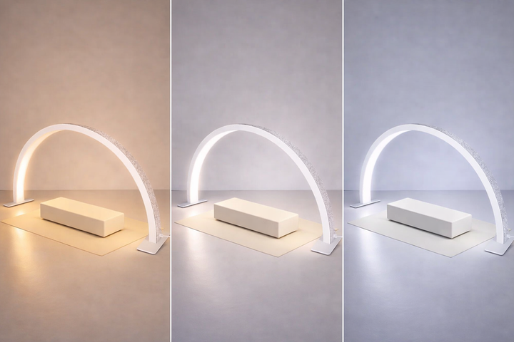 Настольная LED лампа F-686 для салона красоты 47×4.5×30 см для маникюра и nail-мастеров. От сети 220V - изображение 4