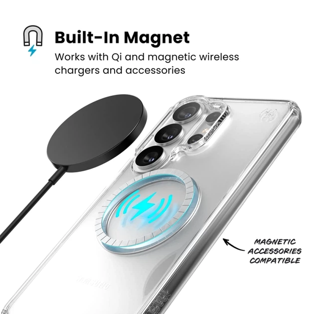 Чехол Speck Presidio Perfect-Clear Magnet для Samsung Galaxy S26 Ultra Clear with MagSafe (151063-3240) - Фото 2 Чехол Speck Presidio Perfect-Clear Magnet для Samsung Galaxy S26 Ultra Clear with MagSafe (151063-3240) - изображение 2