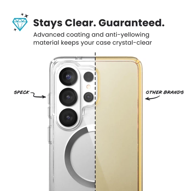 Чехол Speck Presidio Perfect-Clear Magnet для Samsung Galaxy S26 Ultra Clear with MagSafe (151063-3240) - Фото 3 Чехол Speck Presidio Perfect-Clear Magnet для Samsung Galaxy S26 Ultra Clear with MagSafe (151063-3240) - изображение 3