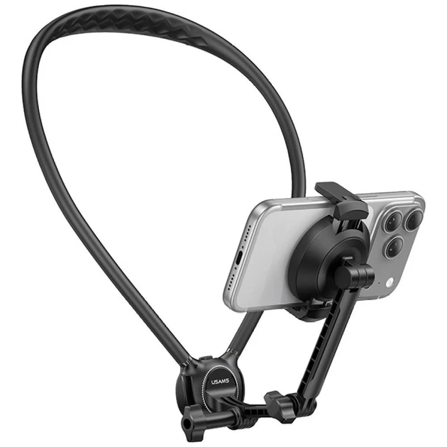 Тримач на шию Usams JoyGo JOY02 Black (6958444977522) - Фото 1 Тримач на шию Usams JoyGo JOY02 Black (6958444977522) - зображення 1