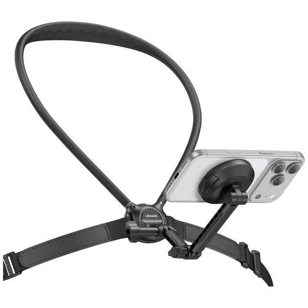 Тримач на шию Usams JoyGo JOY02 Black (6958444977522) - Фото 7 Тримач на шию Usams JoyGo JOY02 Black (6958444977522) - зображення 7