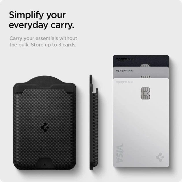 Чехол Spigen Urban Fit Wallet MagSafe Magnetic Card Holder Galaxy S Black with MagSafe (AFA09208) - изображение 7