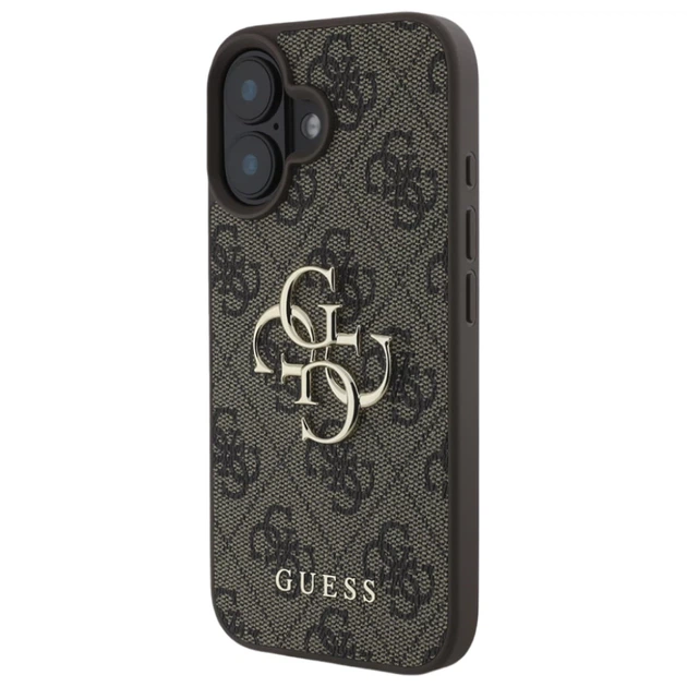 Чохол Guess 4G Big Metal Logo для iPhone 16 Brown (GUHCP16S4GMGBR) - зображення 2
