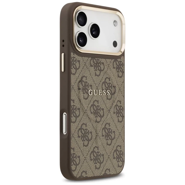 Чохол Guess 4G PU Classic Logo для iPhone 17 Pro Max Brown with MagSafe (GUHMP17XP4MSEGCW) - зображення 4