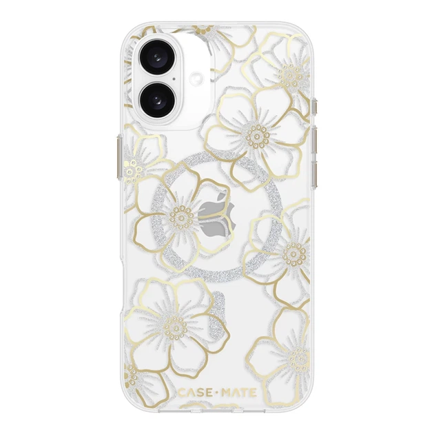 Чехол Case-Mate Floral Gems для iPhone 16 Plus Gold with MagSafe (CM054374) - изображение 2
